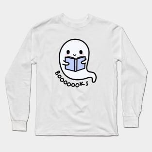 Ghost reading books Long Sleeve T-Shirt